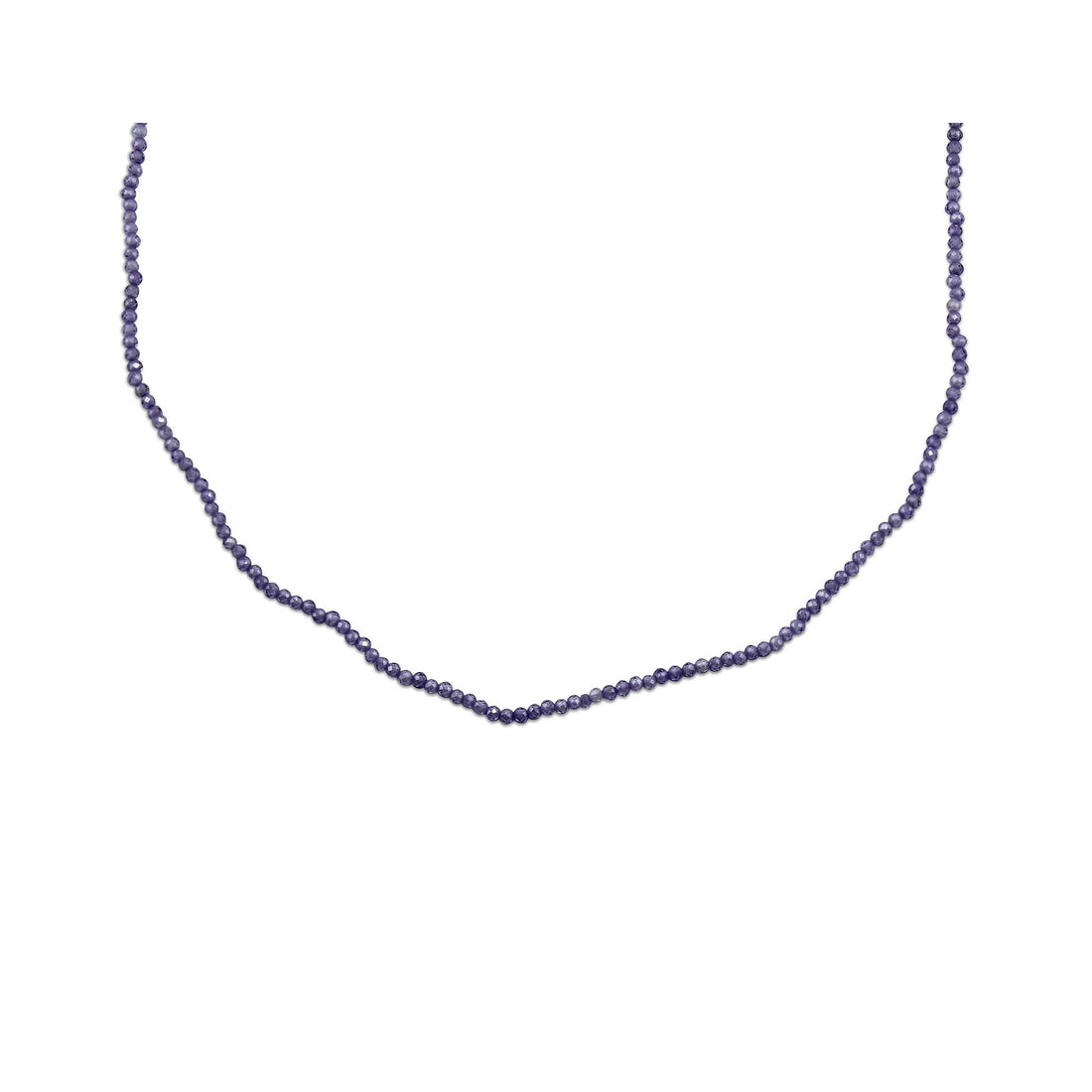 Purple faceted bead necklace, 40–45 cm