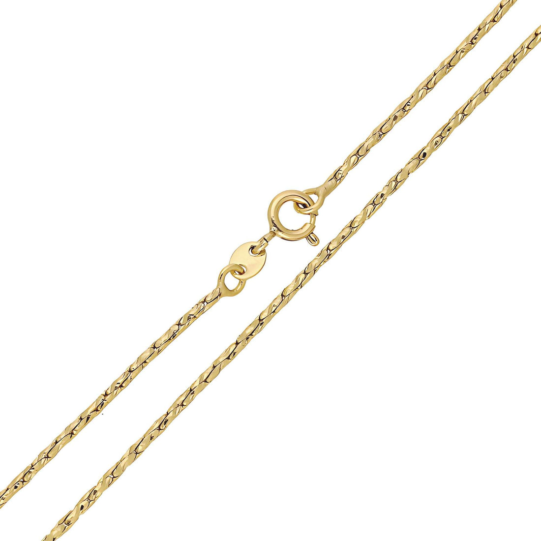 Faceted link chain necklace, 45 cm
