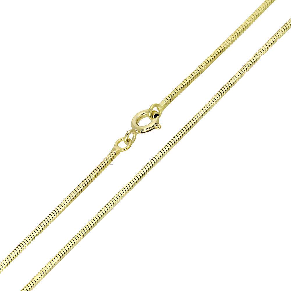 Slim snake chain necklace, 60 cm