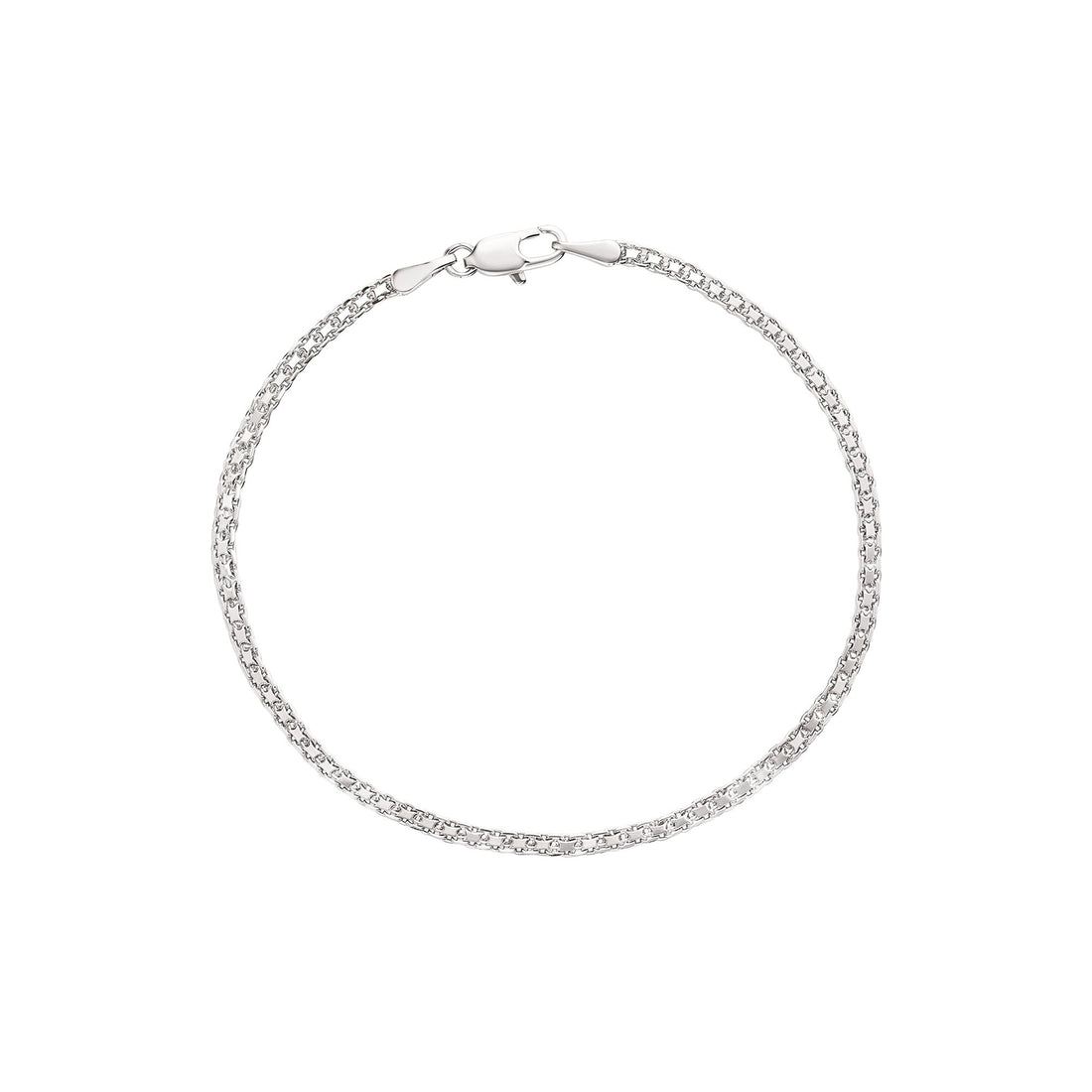 Silver | Classic Bismarck chain bracelet with a smooth finish
