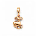 Aries zodiac pendant with 18K gold plating and a smooth shiny surface