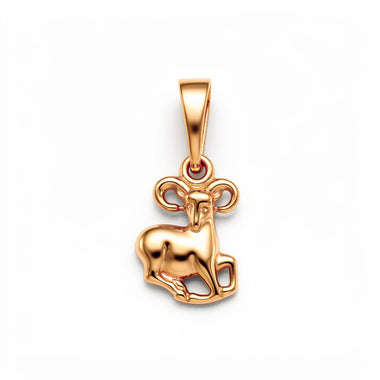 Sculpted zodiac sign pendant, 15 mm