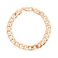 Curb chain bracelet in a warm gold tone with a lobster clasp