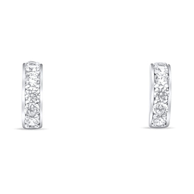 Small cubic zirconia hoop earrings