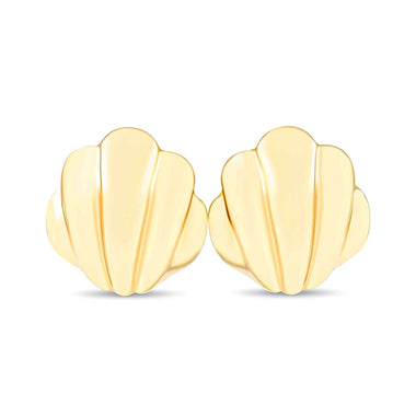 Seashell stud earrings, 18 mm