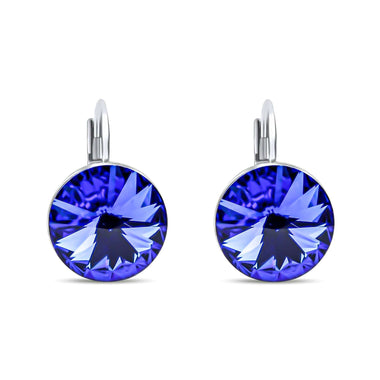 Deep blue Swarovski crystal earrings
