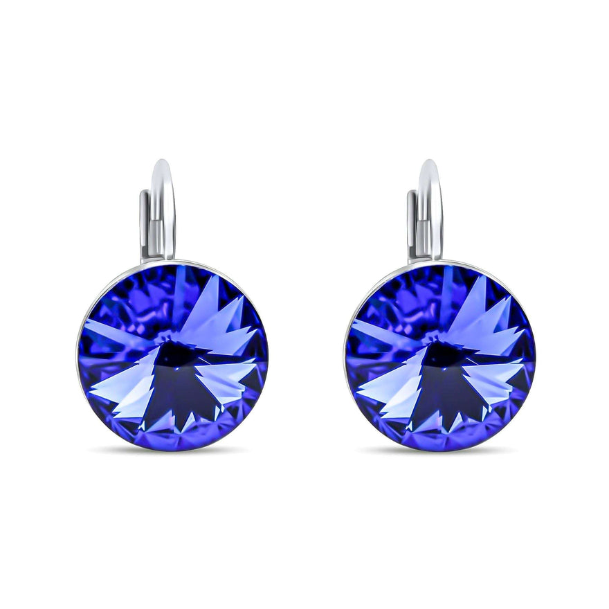 Deep blue Swarovski crystal earrings