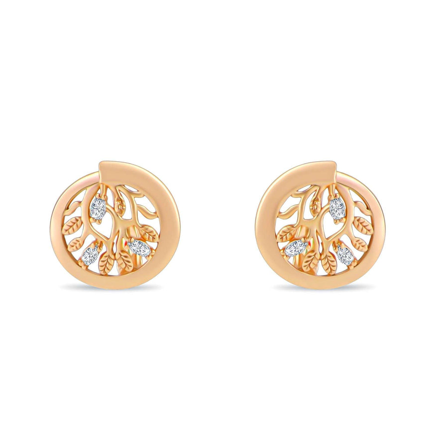 Openwork tree of life earrings