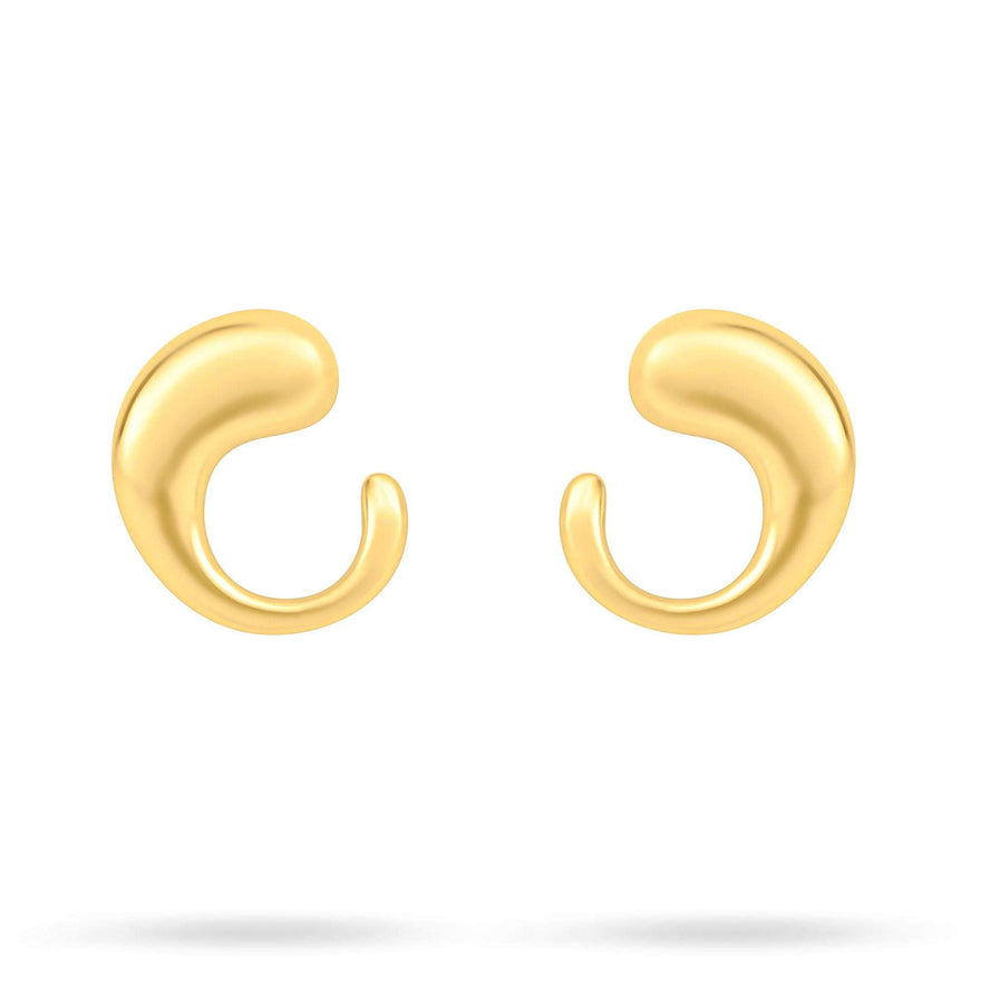 Chunky crescent earrings, 17 mm
