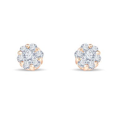 Cubic zirconia flower studs, 6 mm
