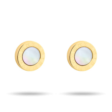 Roman numeral stud earrings, 7 mm