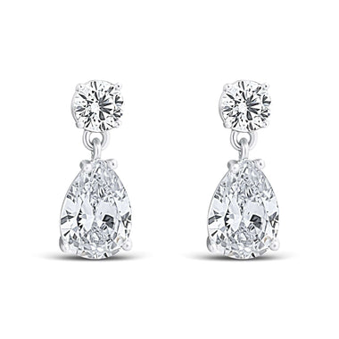 Teardrop cubic zirconia earrings