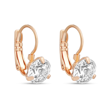 Clear cubic zirconia drop earrings