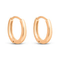 Smooth, polished gold-plated hoop earrings