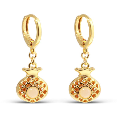 Pineapple faux pearl drop earrings
