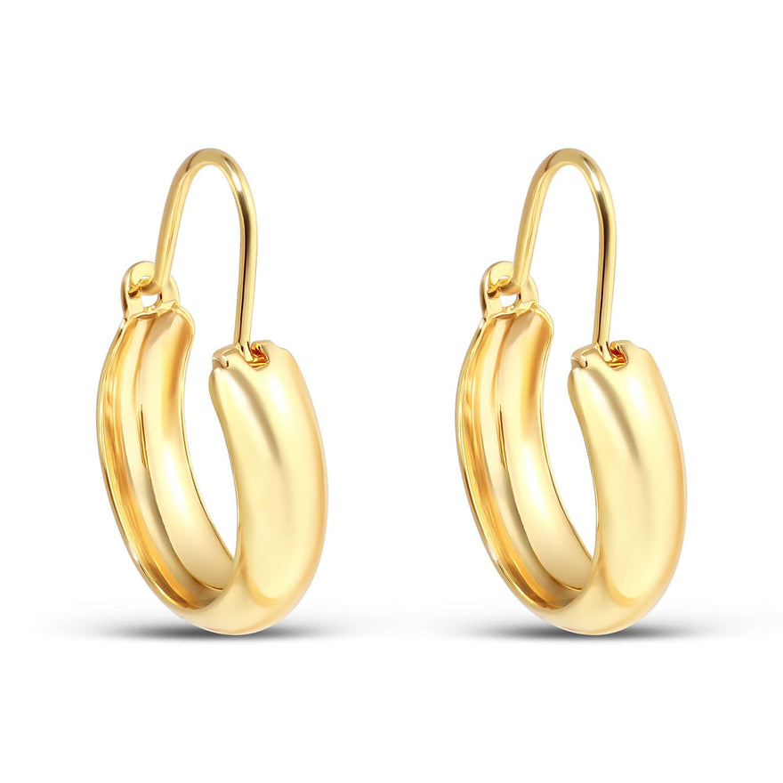 Chunky glossy hoop earrings, 25 mm