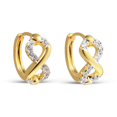 Small infinity hoop earrings, 13 mm