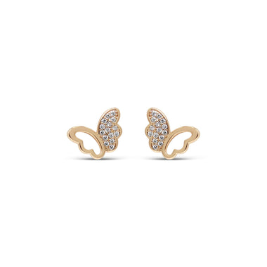 Openwork butterfly studs, 8 mm