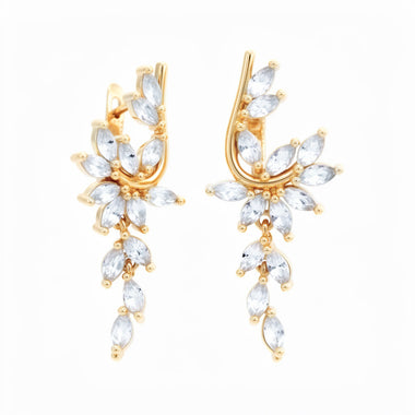 Light blue marquise cascade earrings