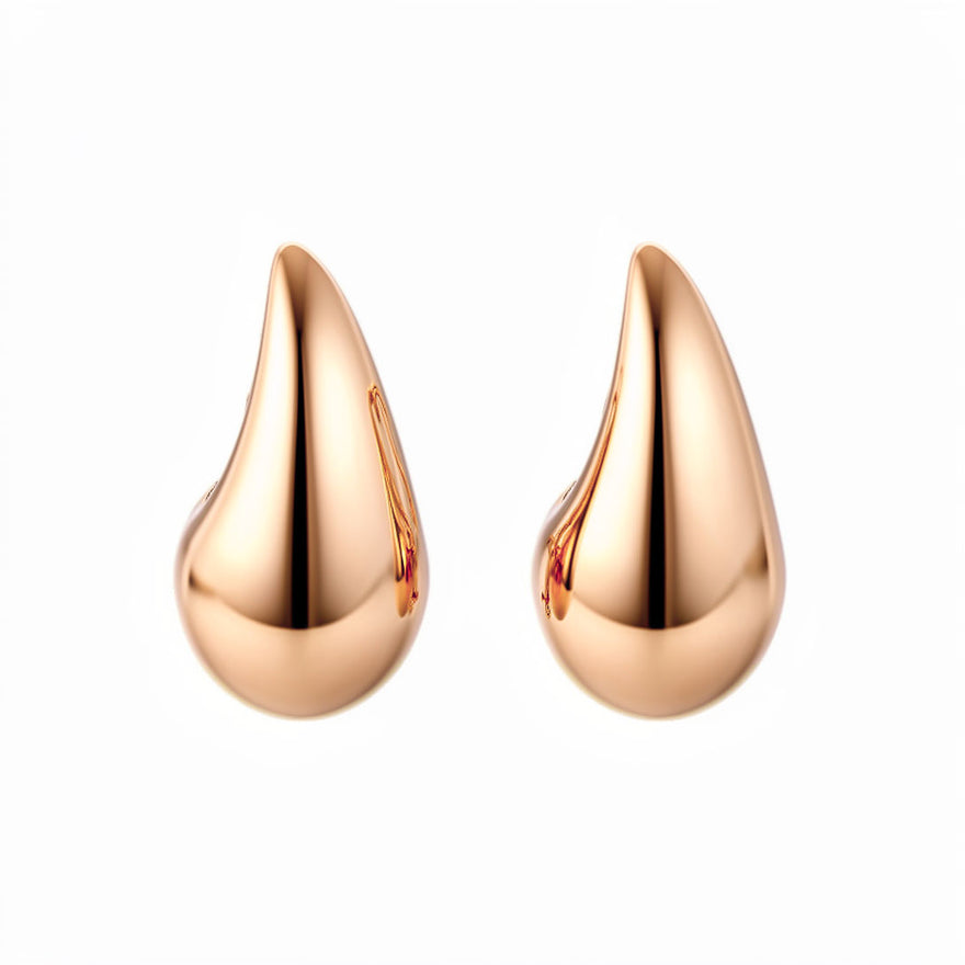 Mirror-polished teardrop studs, 26 mm