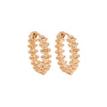 Geometric 15 mm hoop earrings, gold-plated