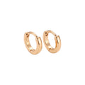 Very small 8 mm gold-plated hinged hoops without stones