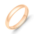 Classic smooth wedding band with a warm gold-plated finish on white