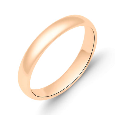 Smooth domed wedding band, 4 mm