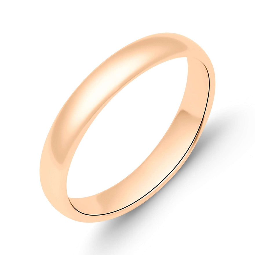 Smooth domed wedding band, 4 mm