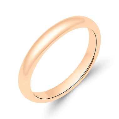 Mirror-polished wedding band, 3 mm