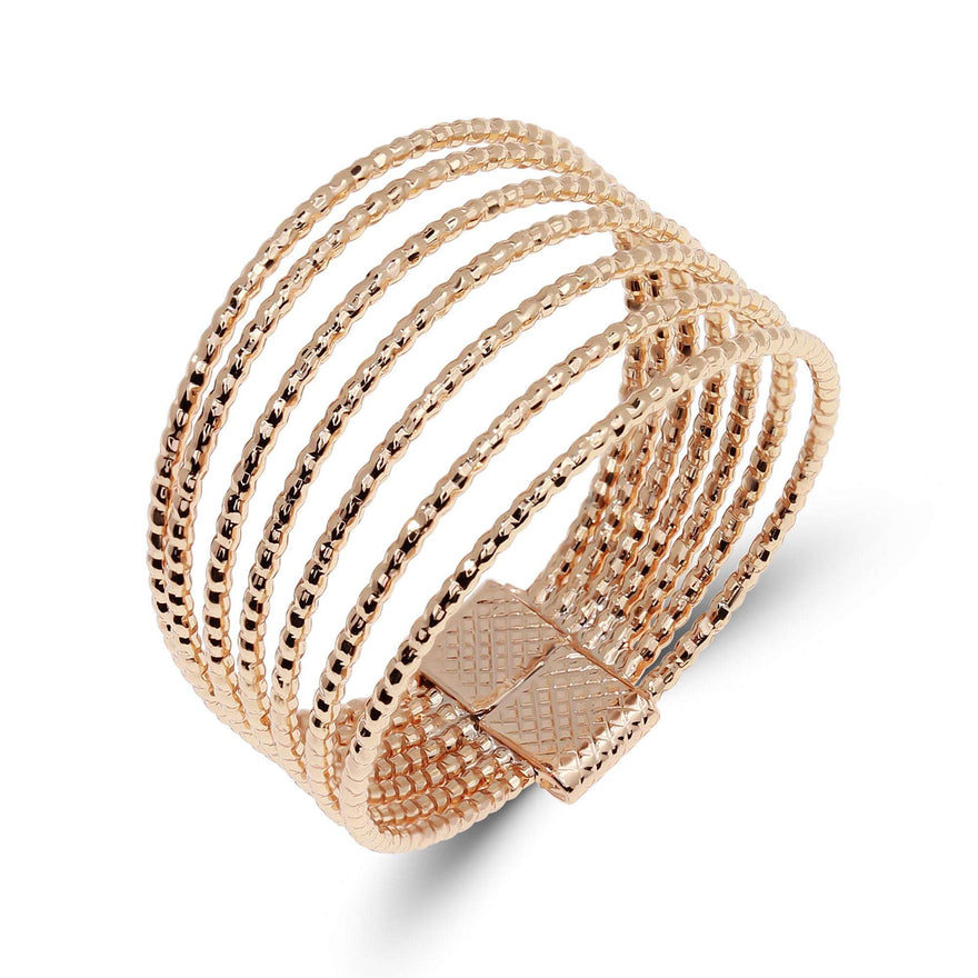 Textured multi-row ring, 16 mm