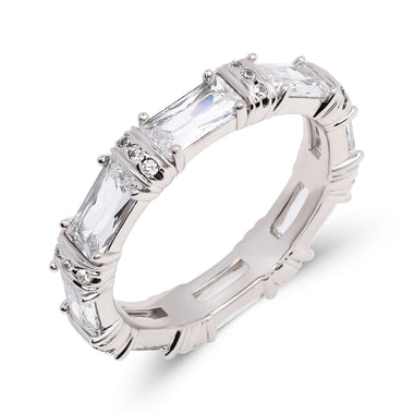 Elongated cubic zirconia ring, 5 mm