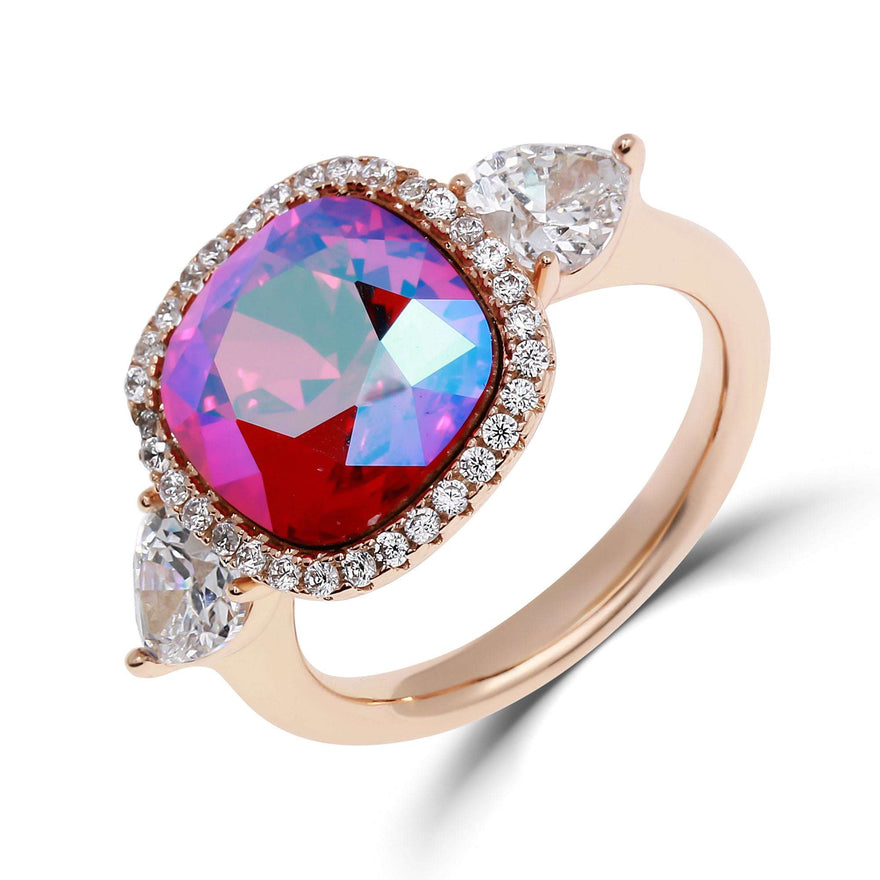Swarovski Volcano crystal halo ring