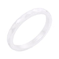 White | White faceted ceramic ring