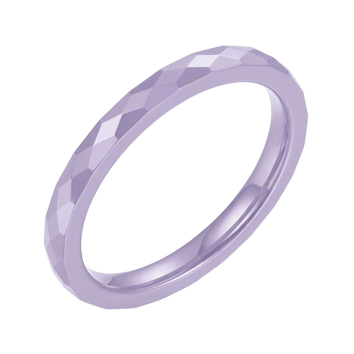 Purple | Purple faceted ceramic ring