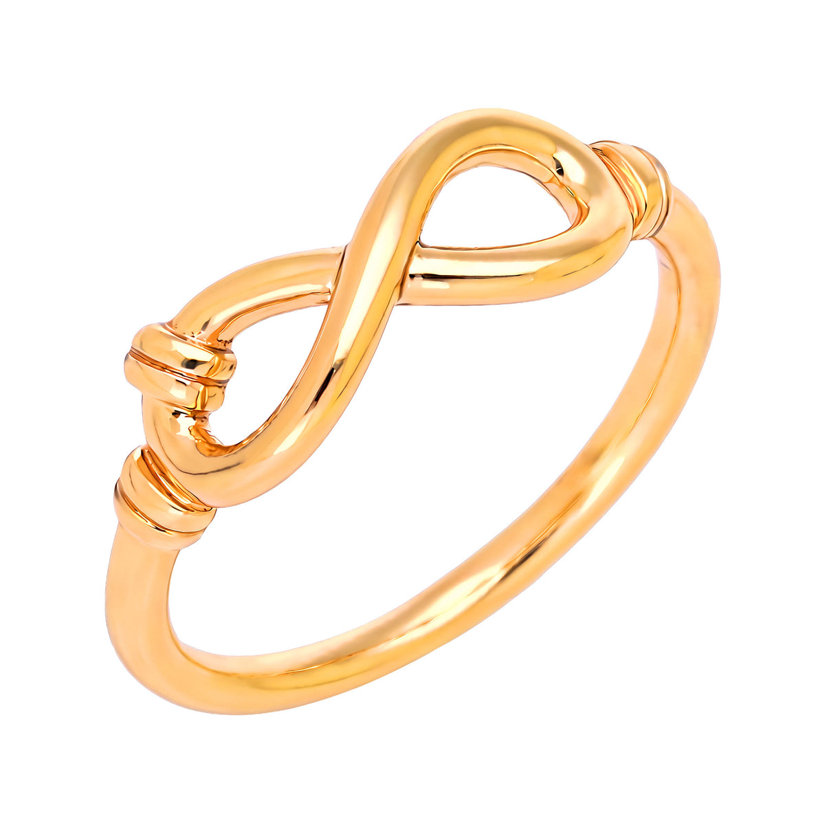 Gold-tone infinity symbol ring