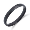 Thin black ceramic ring with cut facets all around