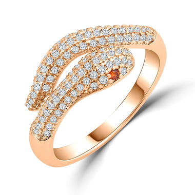 Snake ring with a red-orange eye