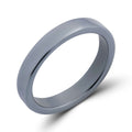 Smooth hematite ring with a shiny dark grey surface