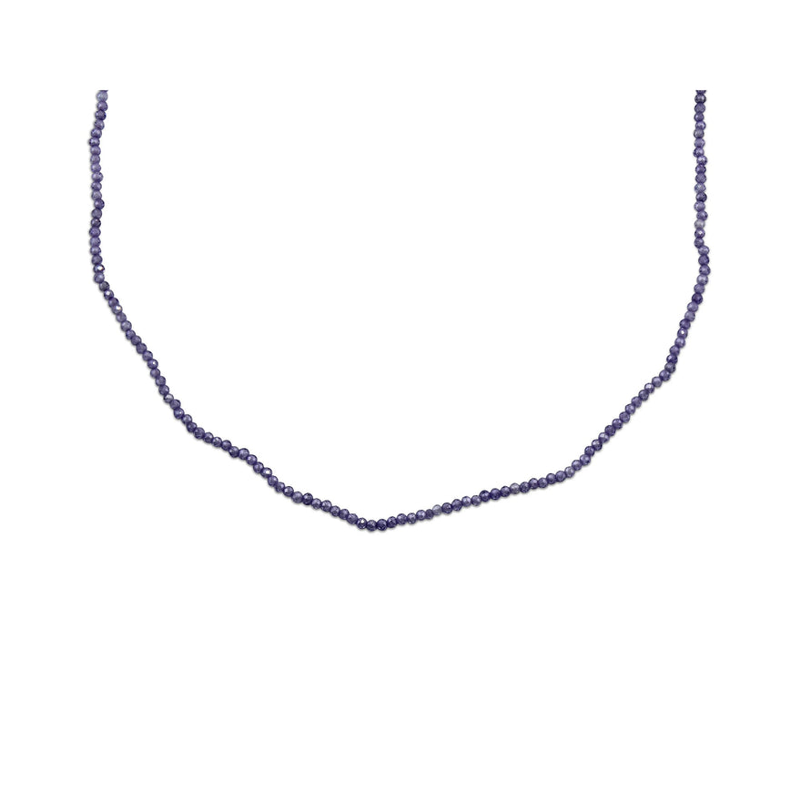 Purple faceted bead necklace, 40–45 cm