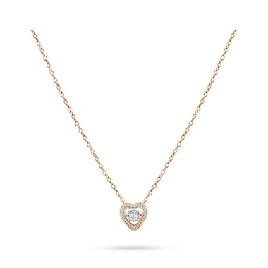 Double heart necklace, 45–50 cm