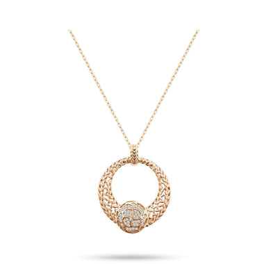 Round openwork pendant necklace, 44 cm