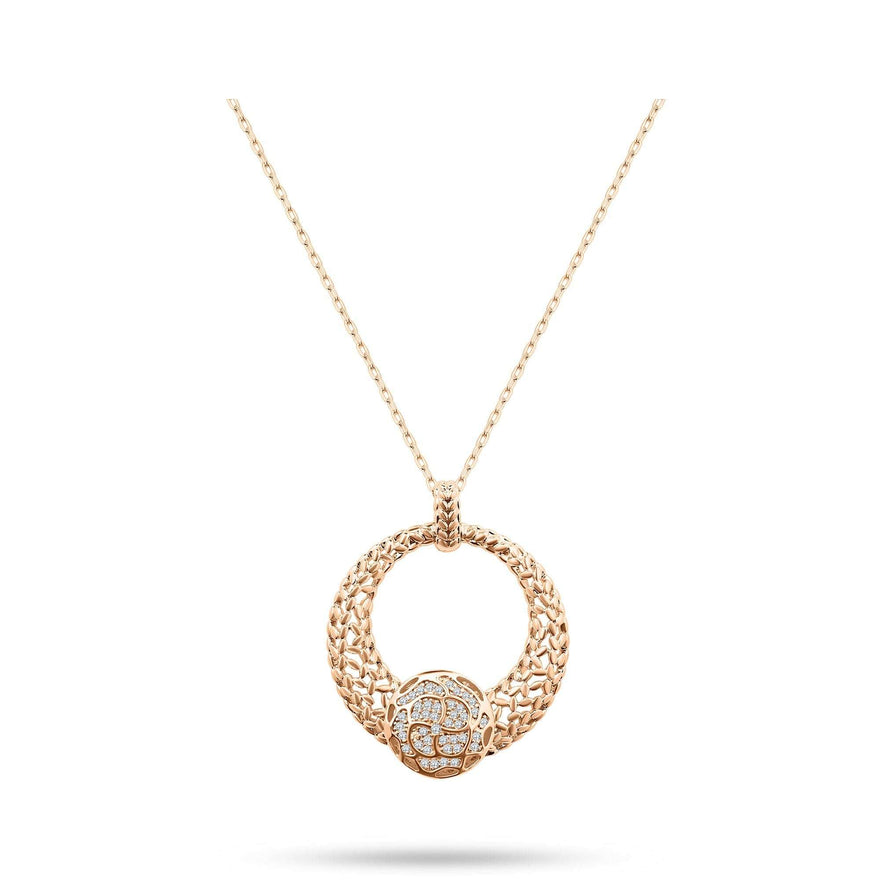 Round openwork pendant necklace, 44 cm