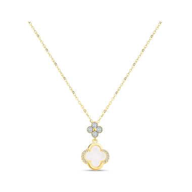 Mother-of-pearl clover necklace