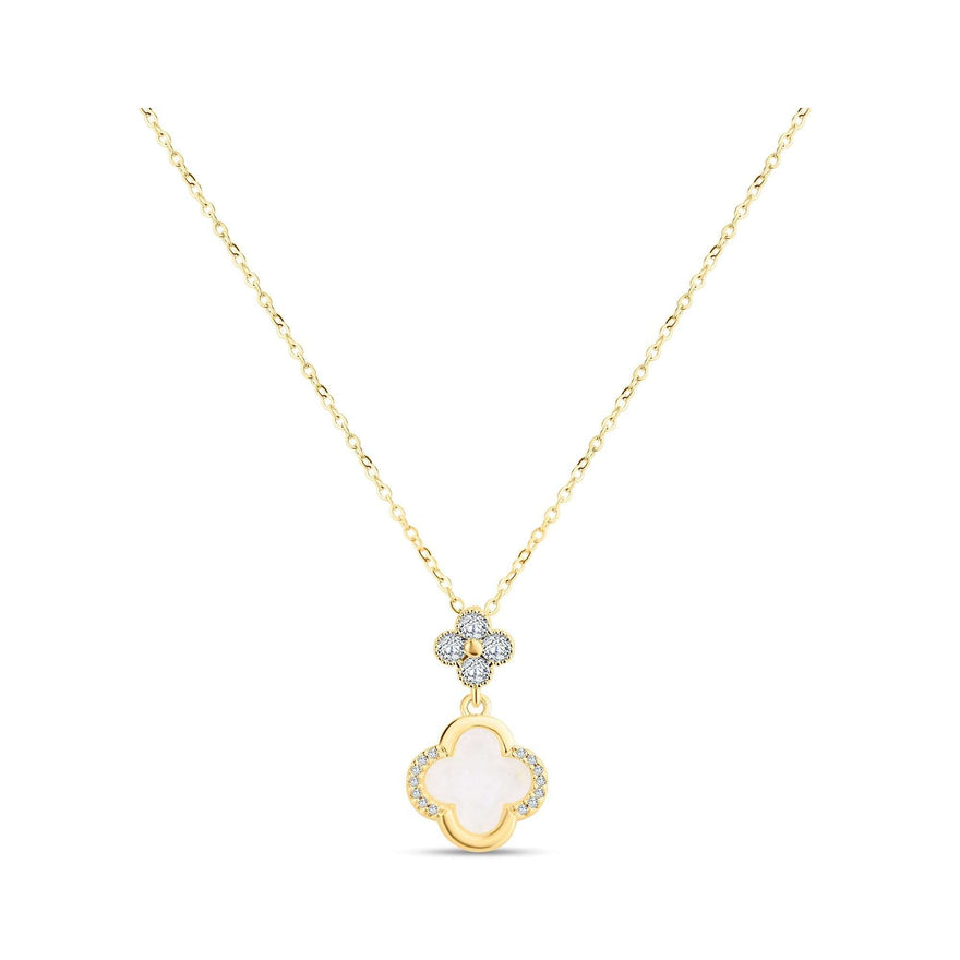 Mother-of-pearl clover necklace
