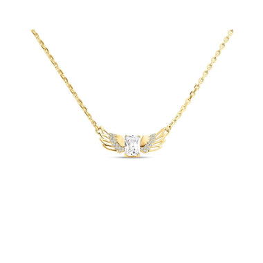 Angel wing pendant necklace, 40–45 cm