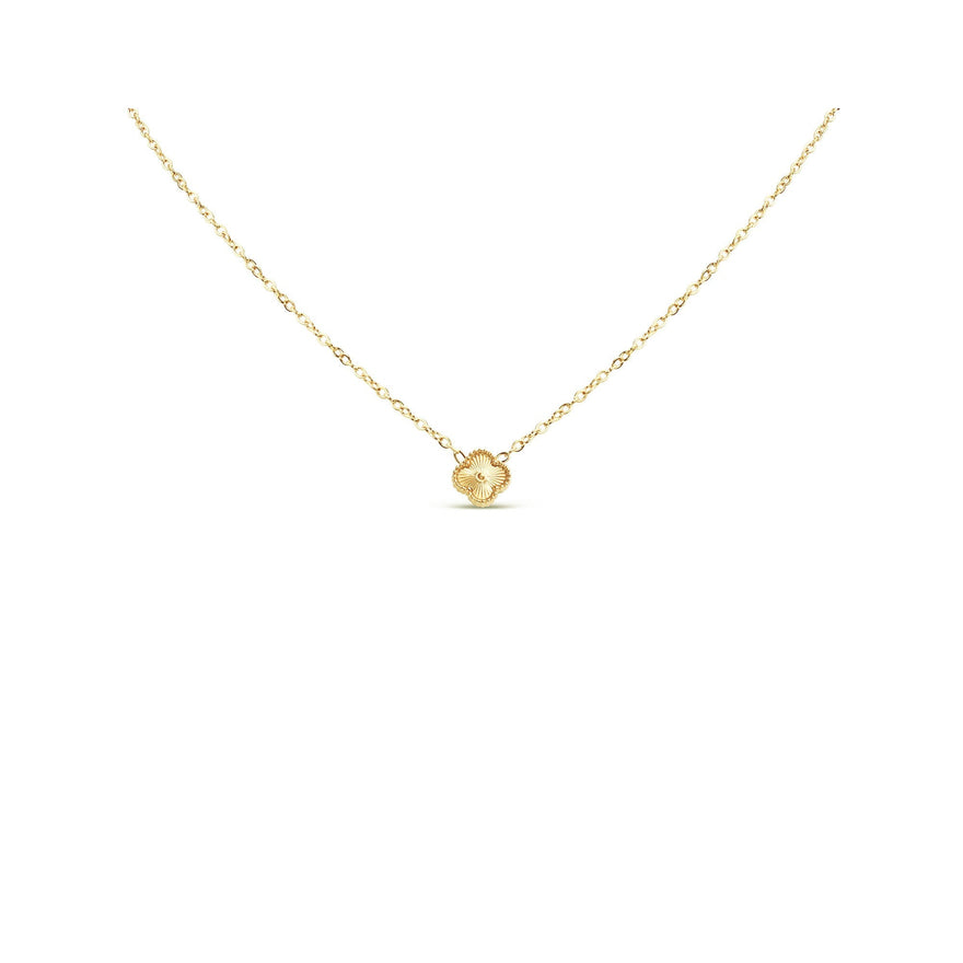 Sunburst clover pendant necklace