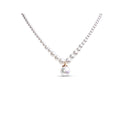 Faux pearl necklace with a large pearl drop in a gold-tone cap