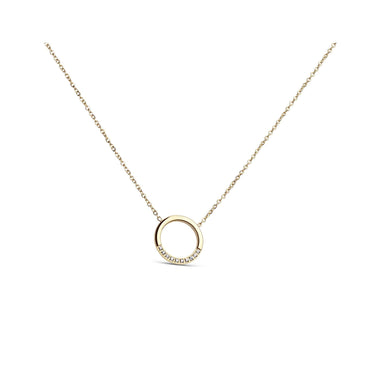 Open circle cubic zirconia necklace