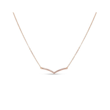 V-shaped cubic zirconia necklace